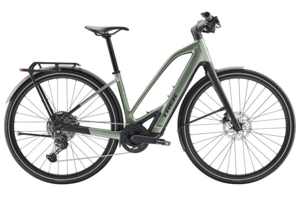 Trek FX+ 7 Midstep ebike in the colour Liche Green Gloss