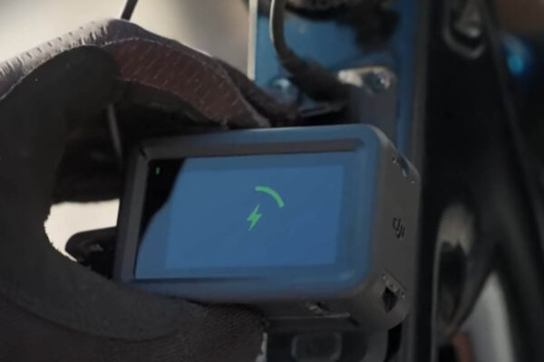 USB-C charging port on the DJI Avinox display of the Amflow PL ebike