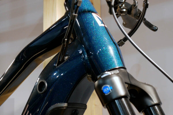 Close-up of the paintwork on the Haibike Adventr ebike for the 2025 season