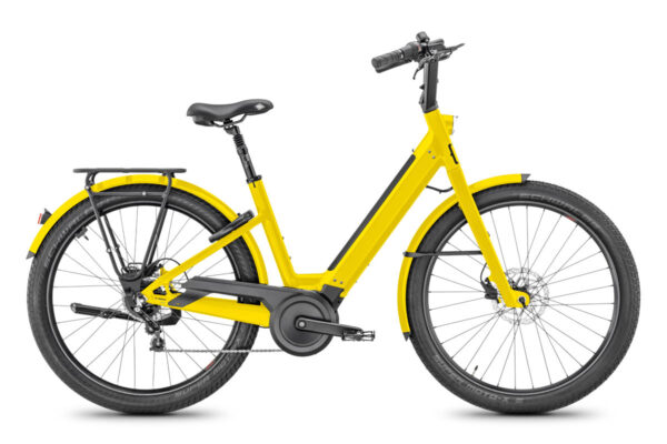 Moustache Lundi 27 ebike for the 2025 season in the colour Curry Brilliant