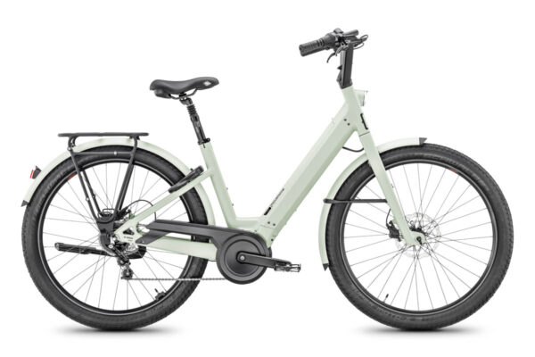 Moustache Lundi 27 ebike for the 2025 season in the colour Pastel Mint Mat