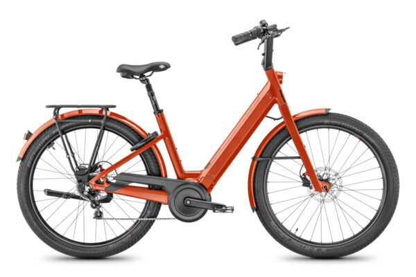 Moustache Lundi 27 ebike for the 2025 season in the colour Terracotta Glossy