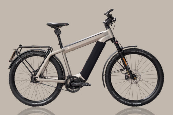 Riese & Müller ebike with neoprene protective cover for intube battery