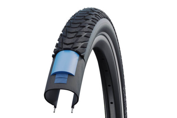 Tyres on the ebike affected by wear and tear