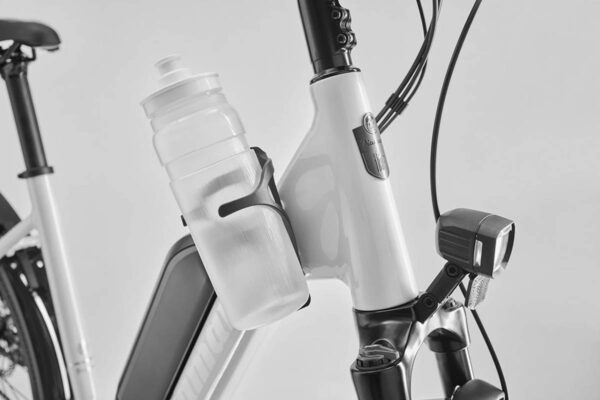 Bottle cage mount on the head tube of the Diamant Zing 2025 ebike