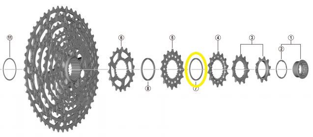 Shimano deals cassette spacer